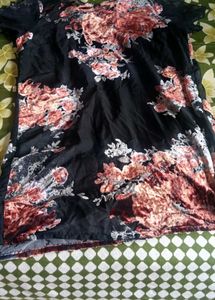 Floral Velvet Mini Dress