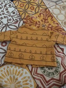 New Born Baby Suit Mustard Colour