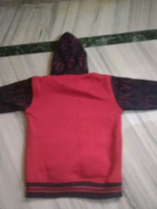 Kids' Stylish Red &amp; Black Hoodie