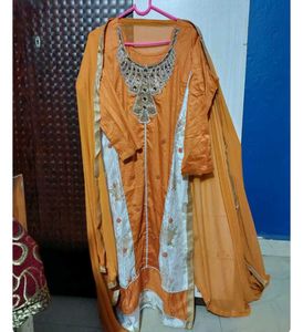 Elegant Orange Salwar Kameez Suit