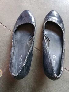 ALDO Womens Black Leather Pumps Heels