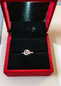 Silver Ring with Pink Stone # fixed price