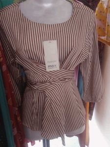 Striped Bohemian Top - Size L