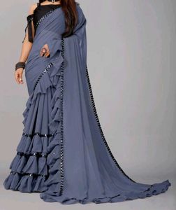 Ruffled Edge Saree