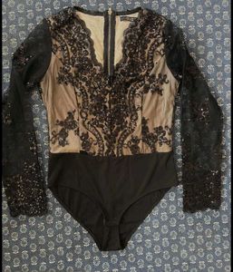 💣Elegant Black Lace Bodysuit