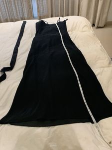 Lovely Black Gown With Belt