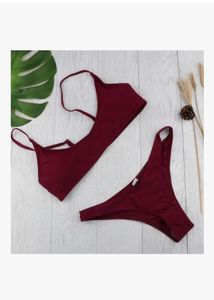Bikini Set Maroon Medium