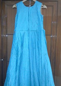 A Ferozi Color Gown For Wedding Season.