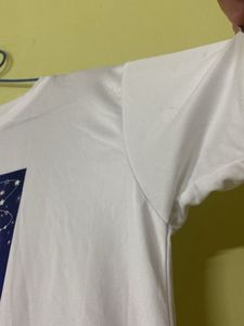 Korean Bts V (kim Taehyung) Brand Logo White Shirt