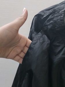 Black parachute pants