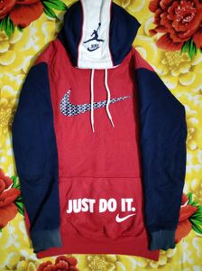 Nike Red Hoodie For Men With Classic Look