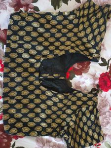 Black &amp; Gold Sari Blouse