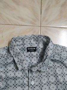 Light Blue Casual Pants And White Shirt