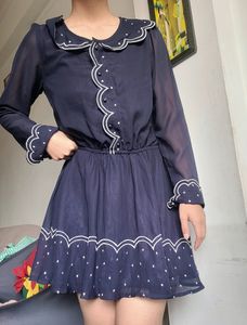 Collared Blue Dress