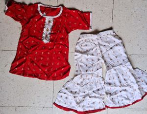 Red &amp; White Kids Outfit