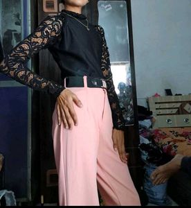Blk Nd Peach Co-ord Set Without Belt