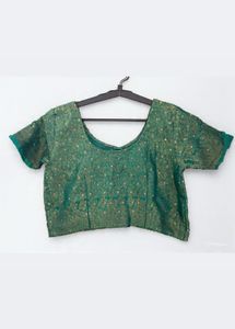 Vintage Green Embellished Blouse