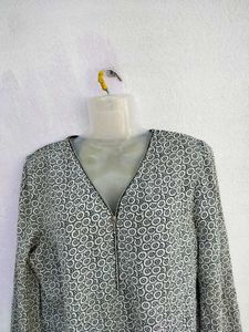 Patterned Long Sleeve Top