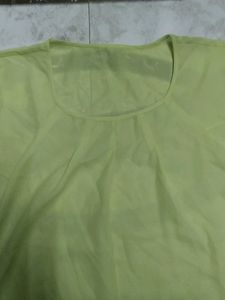 Unused Crop Top Pale Yellow