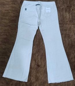 Zara White Flare Jeans