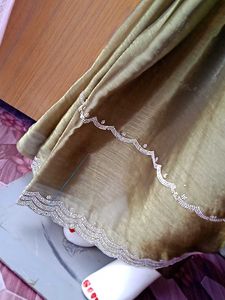 Elegant Olive Green Saree