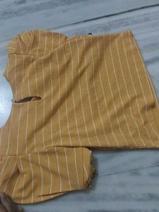 Striped Mustard Top