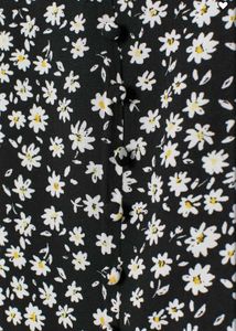 Daisy Print Slit Midi Skirt