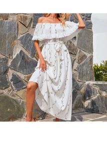 Floral Embroidered White Sundress