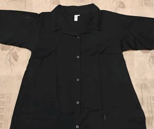 Elegant Black Button-Down shirt all sizes