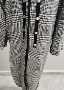 Houndstooth Long Coat