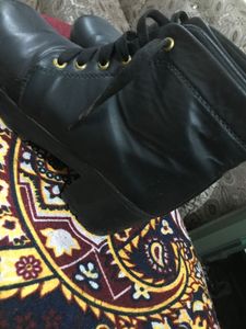 Black Leather Ankle Boots