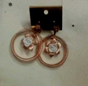 Floral Hoop Earrings