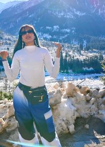 Blue Gradient Balloon Pants