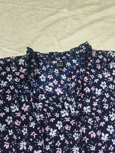 Women Dark Blue Printed Top