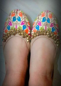 Embroidered Juttis with Bells