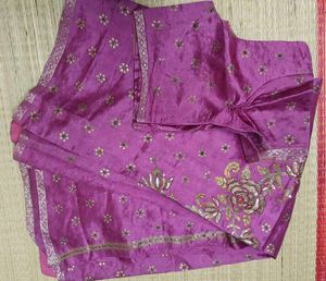 Purple festivewear Saree