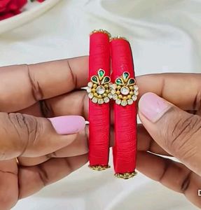 Silk Thread Bangles (1pair)