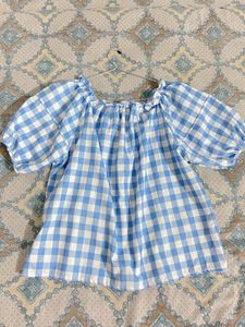 savana blue gingham top 🩵