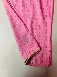 Collar Kurta Pant Set, Size-M