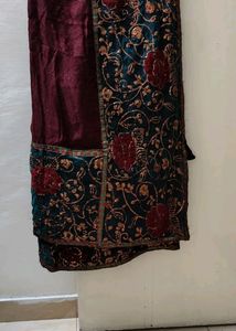 Maroon Saree