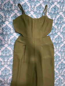 Olive Cutout Jumpsuit