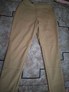 New Tan Trouser Pant With Side Zip