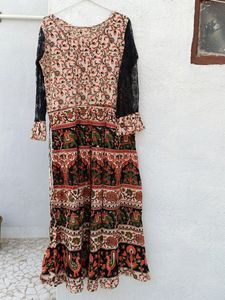 Beautiful Jaipuri Print Anarkali Kurta(Fixed Rate)