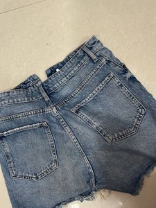 Zara Distressed Denim Shorts