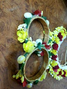 Combo of Haldi And Mehendi Floral Jewellery Set