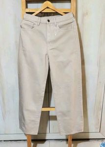 Light Brown Cotton Trouser Waist Size-30