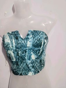 DANIM PRENTED TOP