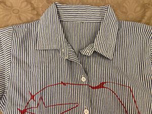 y2k striped shirt