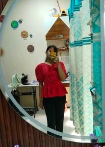 Red Peplum Top