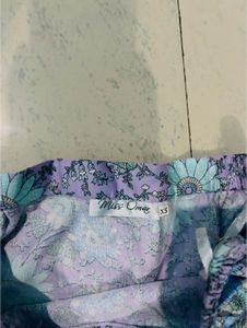 Lavender Long Floral Skirt